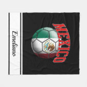 Couverture Polaire Drapeau mexicain balle de football | Name (Devant (Horizontal))