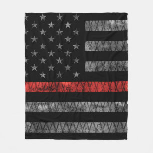 Couverture Polaire Drapeau minuscule de pompier Red Line