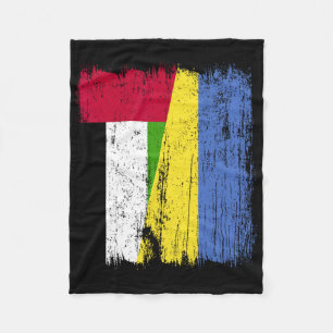Couverture Polaire Drapeau moitié Émirats arabes unis Ukraine Patrimo