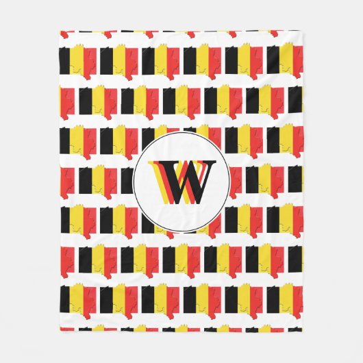 Couverture Polaire Drapeau Monogram BELGIQUE (Devant)