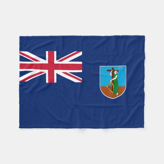 Couverture Polaire Drapeau Montserrat (Devant (Horizontal))