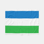 Couverture Polaire Drapeau national du monde de Sierra Leone (Devant (Horizontal))
