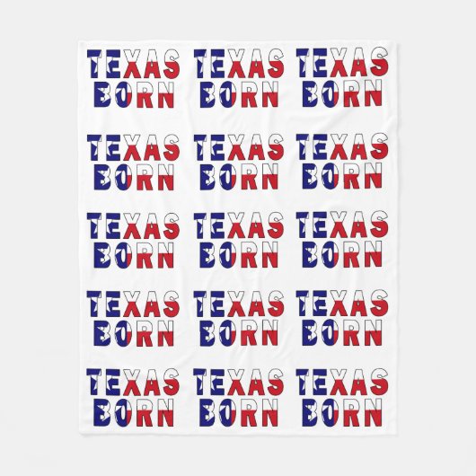 Couverture Polaire Drapeau né au Texas (Devant)