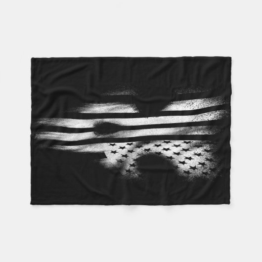 Couverture Polaire Drapeau noir (Devant (Horizontal))