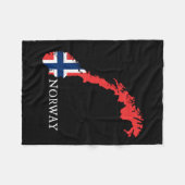 Couverture Polaire Drapeau Norvège - Norvège (Devant (Horizontal))