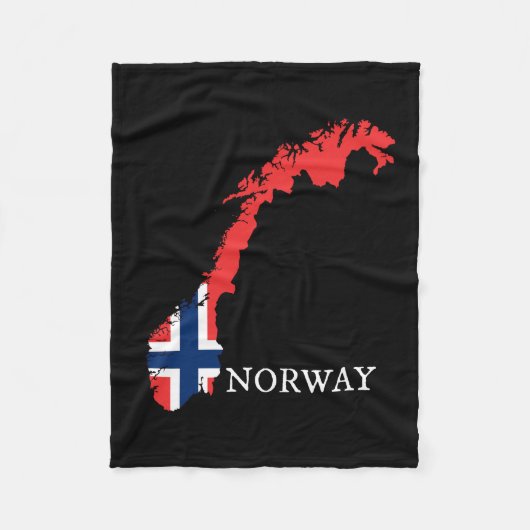Couverture Polaire Drapeau Norvège - Norvège (Devant)
