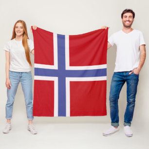 Couverture Polaire Drapeau norvégien