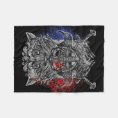 Couverture Polaire Drapeau Odin ravens épées Viking Mythologie (Devant (Horizontal))