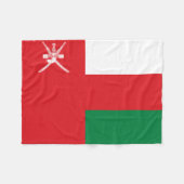 Couverture Polaire Drapeau Oman (Devant (Horizontal))