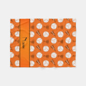 Couverture Polaire Drapeau orange nommé personnalisé de trophée de (Devant (Horizontal))