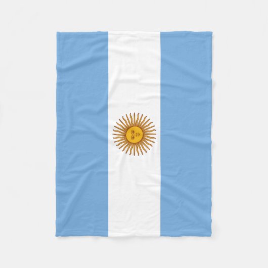 Couverture Polaire Drapeau patriotique argentin (Devant)