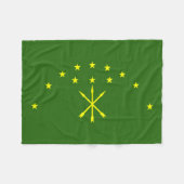 Couverture Polaire Drapeau patriotique d'Adyguée (Devant (Horizontal))