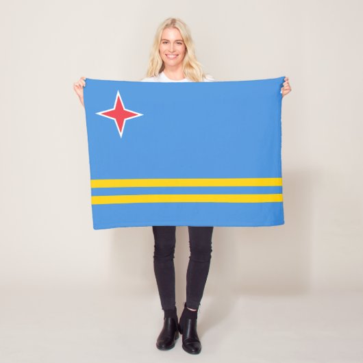 Couverture Polaire Drapeau patriotique d'Aruba (En situation)