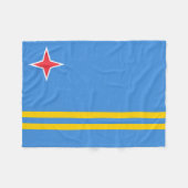 Couverture Polaire Drapeau patriotique d'Aruba (Devant (Horizontal))