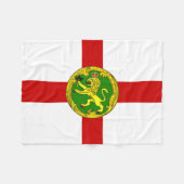 Couverture Polaire Drapeau patriotique d'Aurigny (Devant (Horizontal))