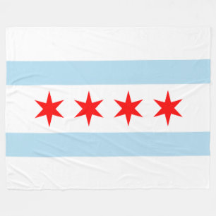 Couverture Polaire Drapeau patriotique de Chicago
