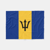Couverture Polaire Drapeau patriotique de la Barbade (Devant (Horizontal))