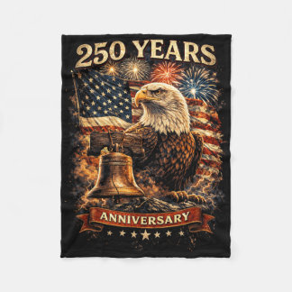 Couverture Polaire Drapeau patriotique des États-Unis pour le 250e an