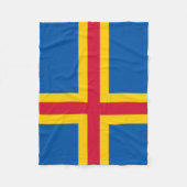 Couverture Polaire Drapeau patriotique des îles Åland (Devant)