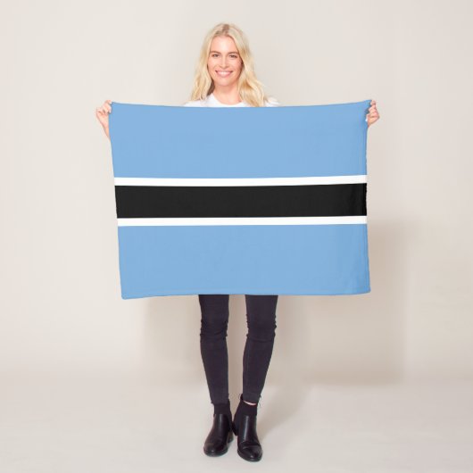 Couverture Polaire Drapeau patriotique du Botswana (En situation)