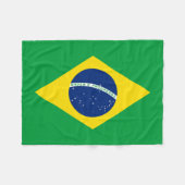 Couverture Polaire Drapeau patriotique du Brésil (Devant (Horizontal))
