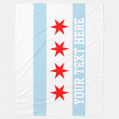 Couverture Polaire Drapeau personnalisé de Chicago (Devant)
