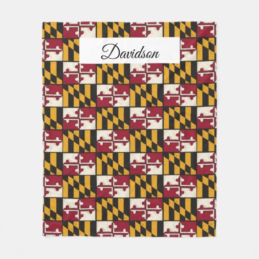 Couverture Polaire Drapeau personnalisé du Maryland (Devant)