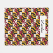 Couverture Polaire Drapeau personnalisé du Maryland (Devant (Horizontal))