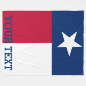 Couverture Polaire Drapeau personnalisé du Texas (Devant (Horizontal))