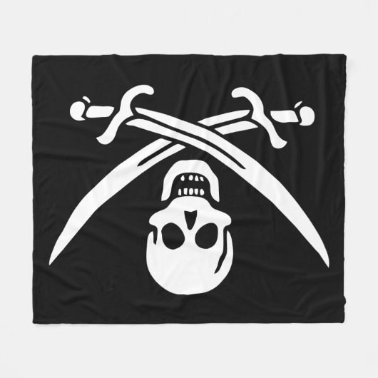 Couverture Polaire Drapeau pirate (Devant (Horizontal))