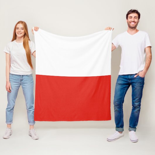 Couverture Polaire Drapeau polonais (En situation)