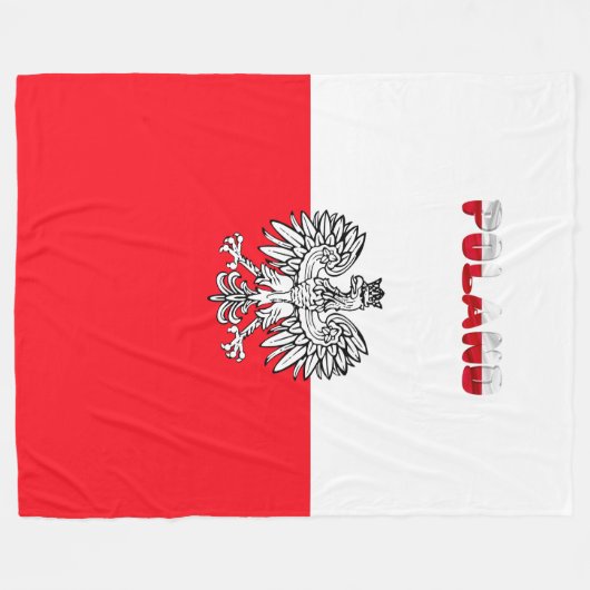 Couverture Polaire Drapeau polonais (Devant (Horizontal))