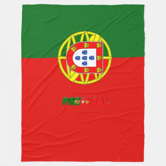 Couverture Polaire Drapeau portugais (Devant)