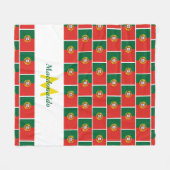 Couverture Polaire DRAPEAU PORTUGAIS personnalisé (Devant (Horizontal))