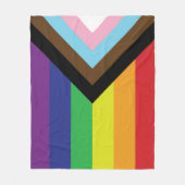 Couverture Polaire Drapeau progressiste LGBTQIA (Devant)