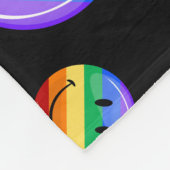 Couverture Polaire Drapeau rond brillant de gay pride (Coin)