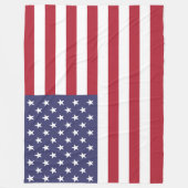 Couverture Polaire Drapeau rouge blanc et bleu patriotique américain (Devant)