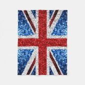 Couverture Polaire Drapeau rouge bleu blanc brillant parties scintill (Devant)