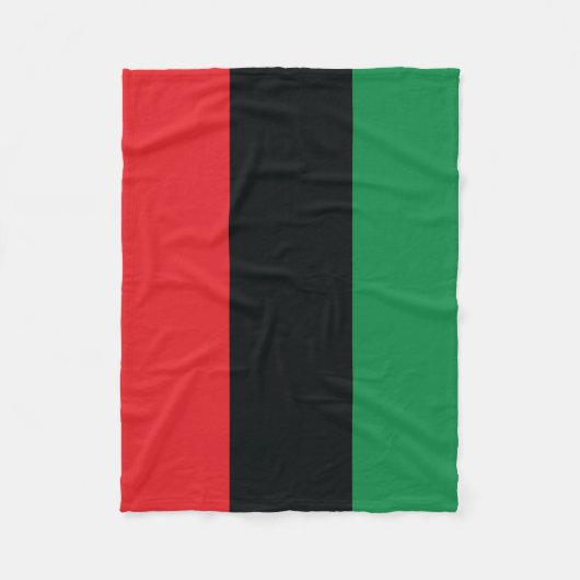 Couverture Polaire Drapeau rouge, noir et vert (Devant)