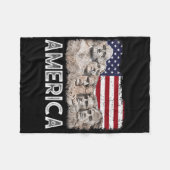 Couverture Polaire Drapeau Rushmore du 45e Rushmore Mount American (Devant (Horizontal))