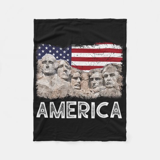 Couverture Polaire Drapeau Rushmore du 45e Rushmore Mount American (Devant)