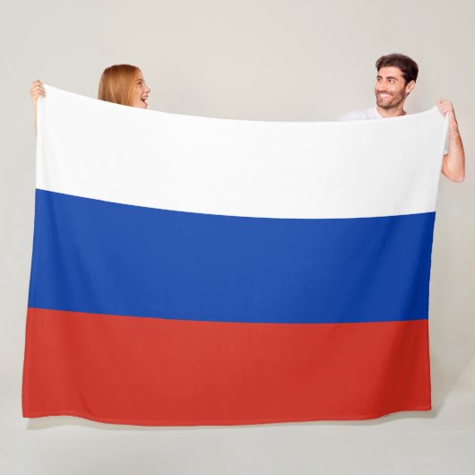 Couverture Polaire Drapeau russe (Russie) (En situation)