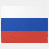 Couverture Polaire Drapeau russe (Russie) (Devant (Horizontal))