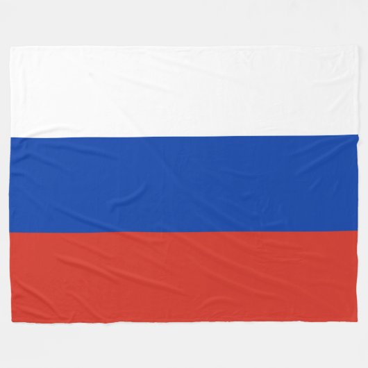 Couverture Polaire Drapeau russe (Russie) (Devant (Horizontal))