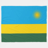 Couverture Polaire Drapeau rwandais (Rwanda) (Pays africain) (Devant (Horizontal))