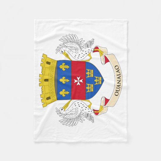 Couverture Polaire Drapeau Saint-Barthélemy (Devant)