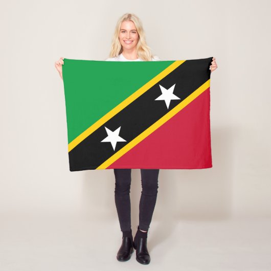 Couverture Polaire Drapeau Saint-Kitts-et-Nevis (En situation)
