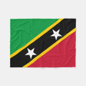 Couverture Polaire Drapeau Saint-Kitts-et-Nevis (Devant (Horizontal))