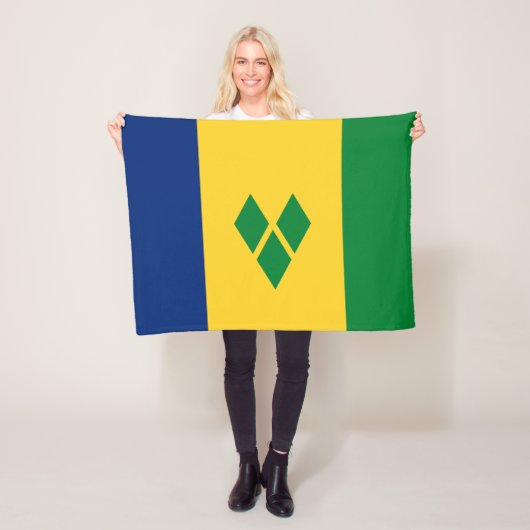 Couverture Polaire Drapeau Saint-Vincent (En situation)