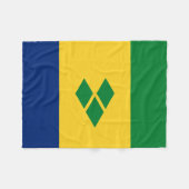 Couverture Polaire Drapeau Saint-Vincent (Devant (Horizontal))